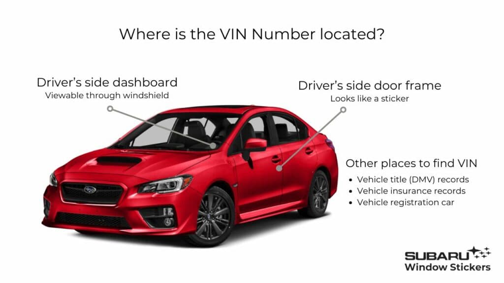 Toyota VIN location