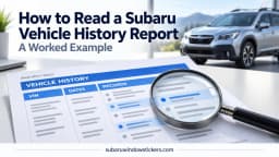 How to Read a Subaru Vehicle History Report?