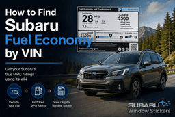 How to Find Subaru Fuel Economy by VIN