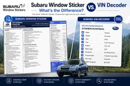 Subaru Window Sticker vs. VIN Decoder: What's the Difference?